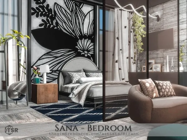 Alpha Sana Bedroom by rirann - The Sims 4 Custom Content