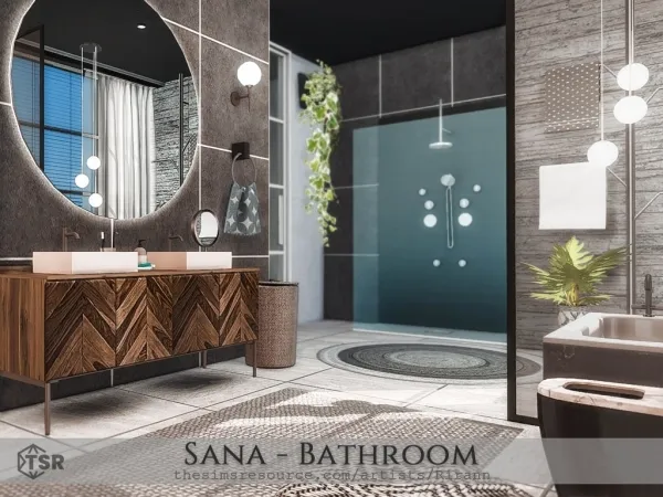 Alpha Sana Bathroom - The Sims 4 Custom Content