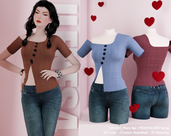 Alpha ILN Mora Set by ilenes4 - The Sims 4 Custom Content