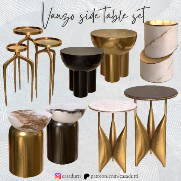Alpha Vanzo side table set by casadutti - The Sims 4 Custom Content