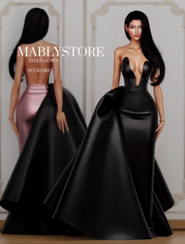 Alpha BALL GOWN by simsfinds - The Sims 4 Custom Content