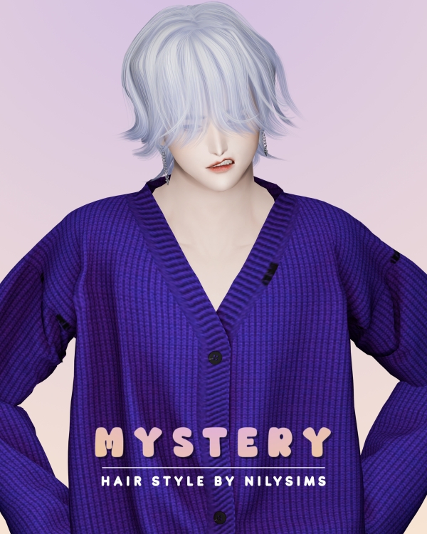 Alpha Mystery Saja Boy Hair Male Hair by nilynsims - The Sims 4 Custom Content