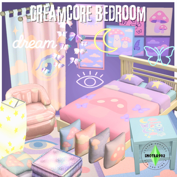Maxis Match Dreamcore Bedroom by simsfinds - The Sims 4 Custom Content