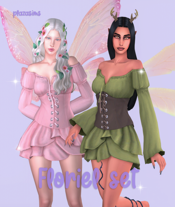 Maxis Match Floriel set by simsfinds - The Sims 4 Custom Content