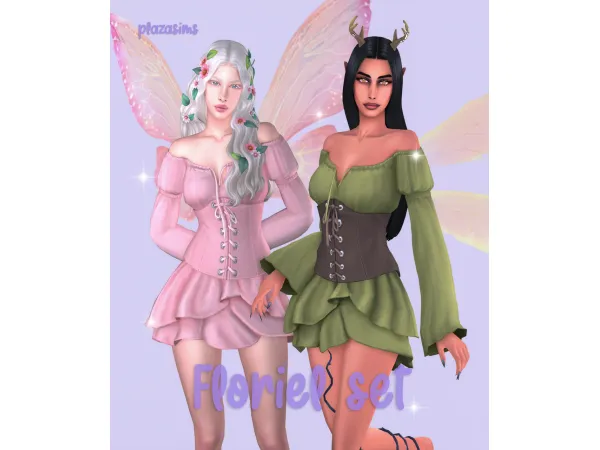 Maxis Match Floriel set by plazasims - The Sims 4 Custom Content