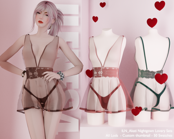Alpha ILN Akati Lingerie by ilenes4 - The Sims 4 Custom Content