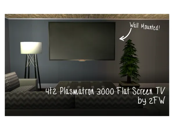 4t2 Plasmatron 3000 Flat Screen TV by 2fingerswhiskey - The Sims 2 Custom Content
