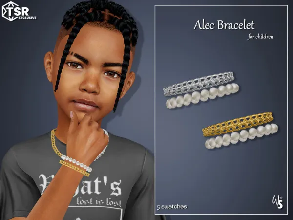 Alpha Alec Bracelet (children) - The Sims 4 Custom Content