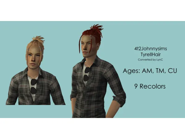 Johnnysims Tyrellhair by simsfinds - The Sims 2 Custom Content