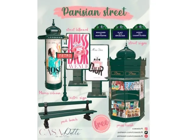 Alpha Parisian Street - The Sims 4 Custom Content