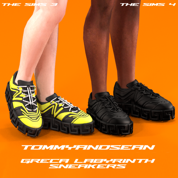 Alpha GRECA LABYRINTH SNEAKERS by simsfinds - The Sims 4 Custom Content