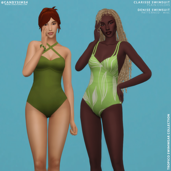 Maxis Match DENISECLARISSE SWIMSUIT by simsfinds - The Sims 4 Custom Content