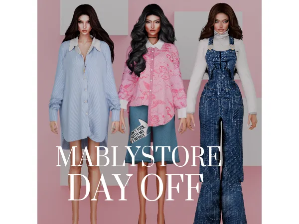 Alpha DAY OFF SET by Mably - The Sims 4 Custom Content