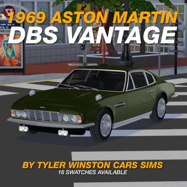 Alpha Tyler Winston Cars 1969 Aston Martin Vantage by tylerwcars - The Sims 4 Custom Content