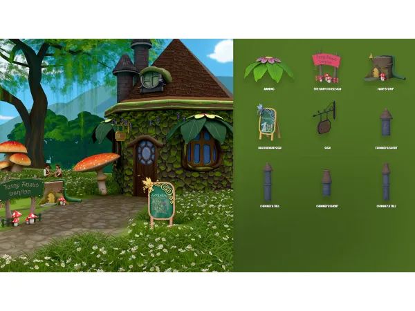 Maxis Match ENCHANTED FAIRY BUILDING COLLECTION by modcollective - The Sims 4 Custom Content