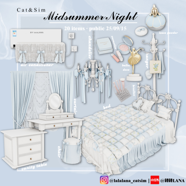 Mix [LANA] Midsummer Night Set by simsfinds - The Sims 4 Custom Content