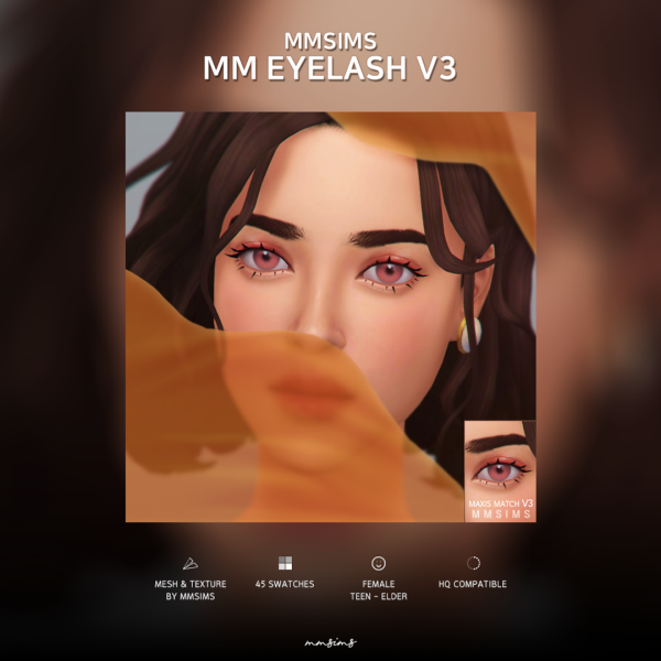 Mix MMSIMS Eyelash Maxis Match v3 by simsfinds - The Sims 4 Custom Content
