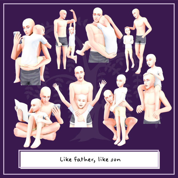 Mix [willowsworld] Like father like son by simsfinds - The Sims 4 Custom Content