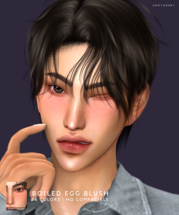 Mix ohmyheart boiled egg blush by ohmyheart - The Sims 4 Custom Content
