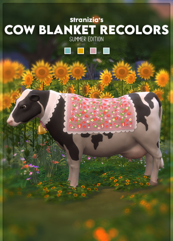 Maxis Match Cow Blanket Recolors by simsfinds - The Sims 4 Custom Content