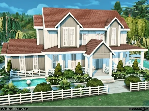 Maxis Match White Heaven by nesscasims - The Sims 4 Custom Content