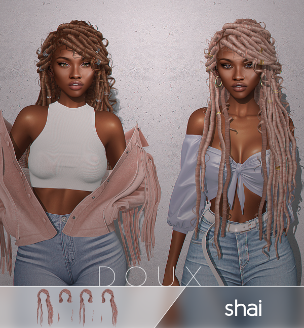 Alpha Doux Shai Hairstyle FREE by douxhair - The Sims 4 Custom Content
