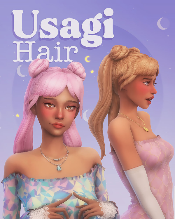 Maxis Match Usagi Hair by simsfinds - The Sims 4 Custom Content