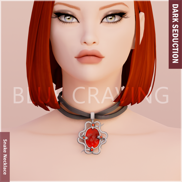 Mix Blue Craving Snake Necklace by bluecraving - The Sims 4 Custom Content