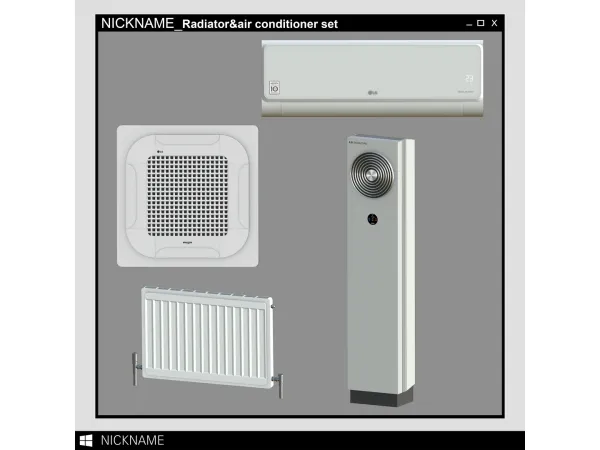Radiator&air conditioner set by give me a nickname