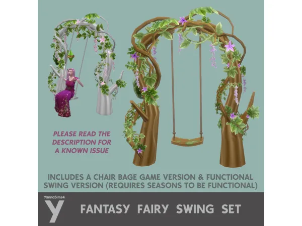 Fantasy Fairy Swing Set by YannaSims4CC