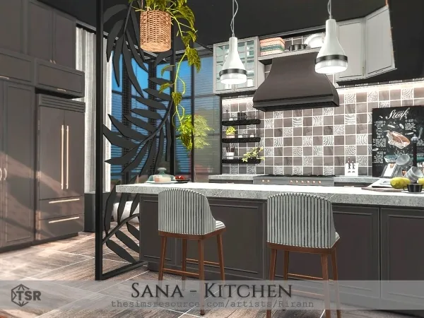 Alpha Sana Kitchen - The Sims 4 Custom Content