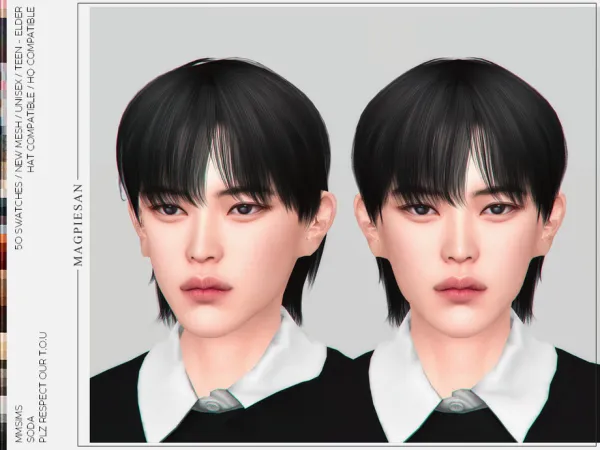 Alpha Soda Hair by magpiesan - The Sims 4 Custom Content