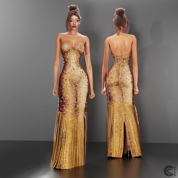 Alpha Floor Sweeping Gown cool_content_star by cool_content_star - The Sims 4 Custom Content