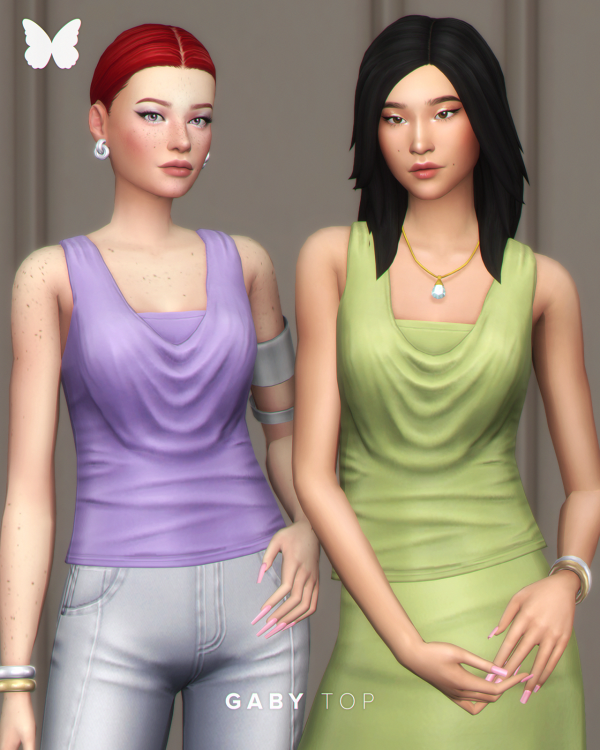 Maxis Match Gaby Top Shopping Therapy Pack by simsfinds - The Sims 4 Custom Content