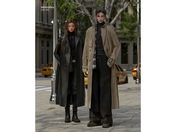 sims4 cc // 2024 #58 trench coat by seoulsoul