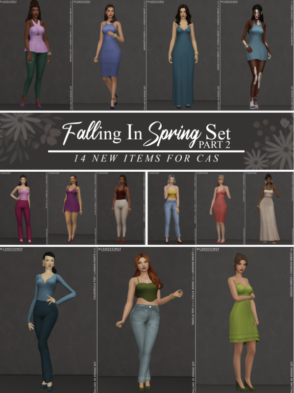 Maxis Match FALLING IN SPRING SET PART 2 by simsfinds - The Sims 4 Custom Content