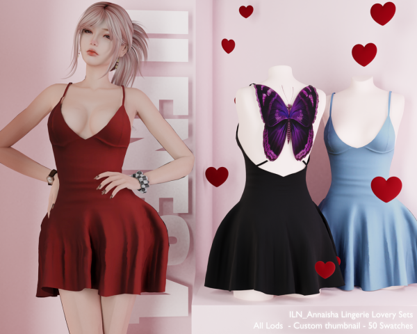 Alpha ILN Annaisha Nightgown by ilenes4 - The Sims 4 Custom Content