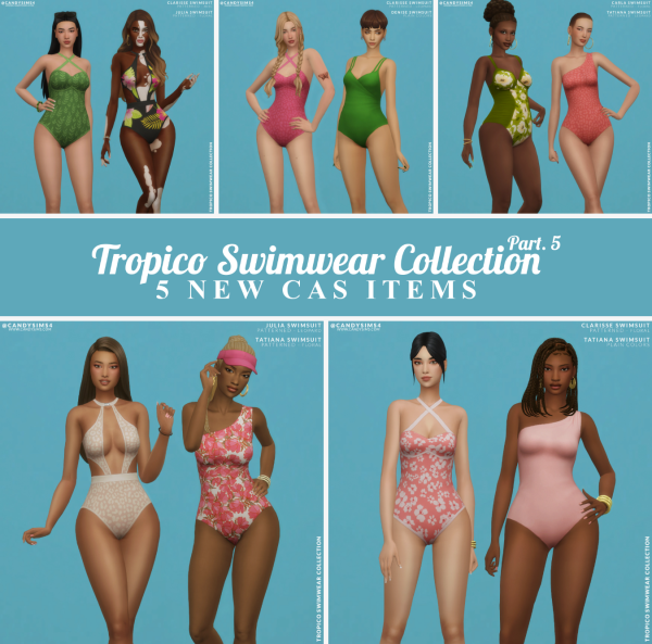 Maxis Match TROPICO SWIMWEAR COLLECTION PART 5 by simsfinds - The Sims 4 Custom Content