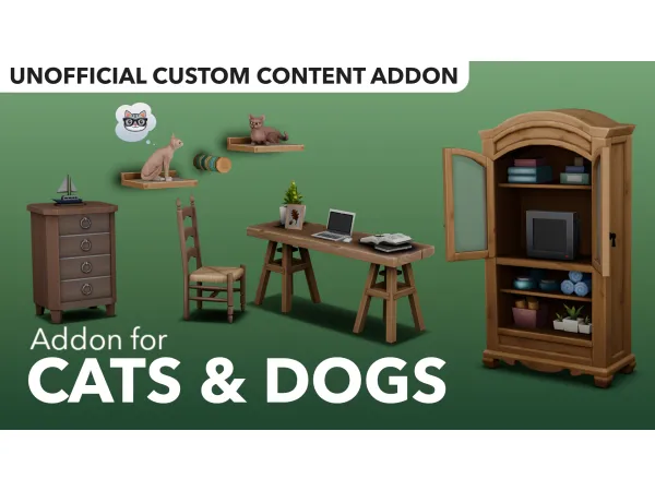 Maxis Match Cats Dogs Addon by simsfinds - The Sims 4 Custom Content