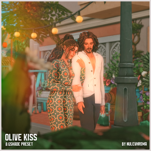 Mix GShade preset Olive Kiss by simsfinds - The Sims 4 Custom Content