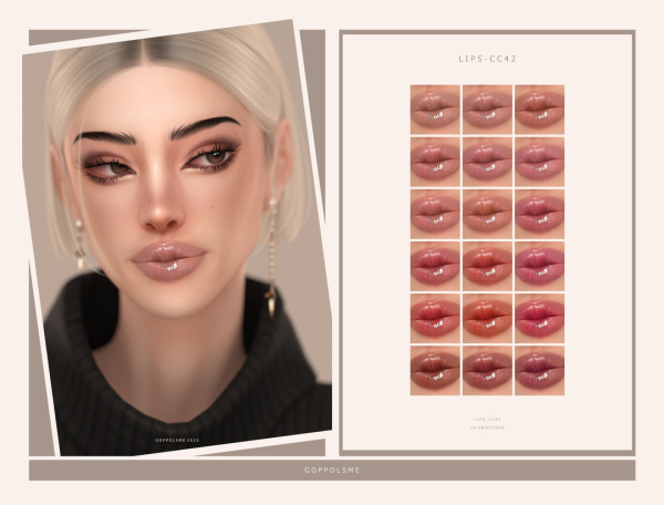 Alpha Lips CC42 by simsfinds - The Sims 4 Custom Content