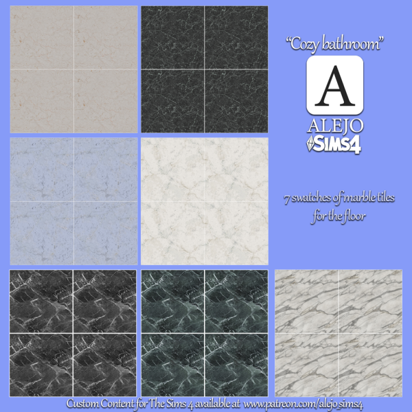Mix Marble tiled floor by simsfinds - The Sims 4 Custom Content
