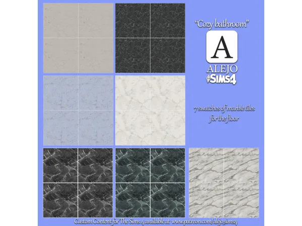 Mix Marble tiled floor by alejo_sims4 - The Sims 4 Custom Content