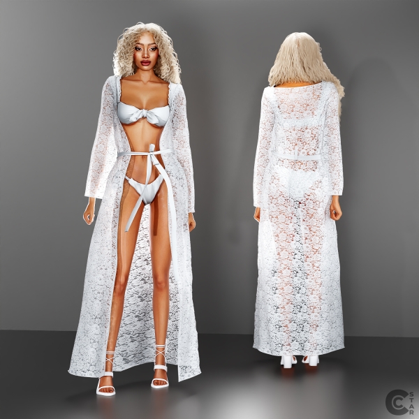Alpha Long Kimono Cover Up (Accessory category) by cool_content_star - The Sims 4 Custom Content