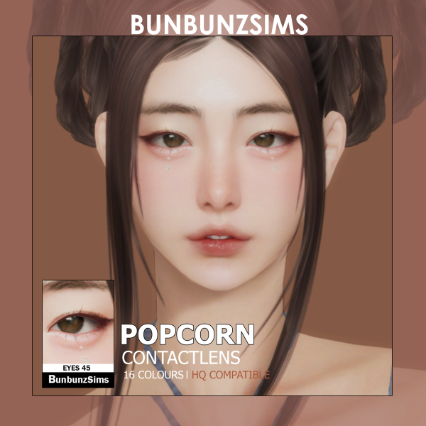 Alpha Popcorn eyes 16 colours by simsfinds - The Sims 4 Custom Content