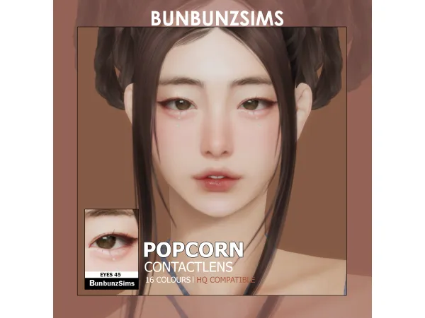 Alpha Popcorn eyes 16 colours by bunbunzsims - The Sims 4 Custom Content