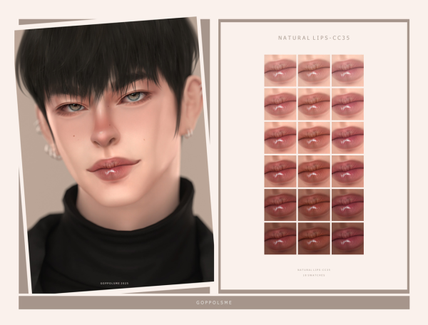Alpha Natural Lips CC35 by simsfinds - The Sims 4 Custom Content