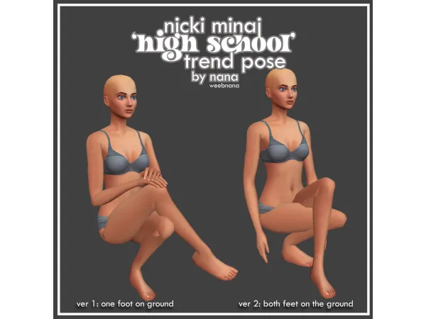 Mix Nicki High School Tiktok Trend Pose by nanaasims - The Sims 4 Custom Content