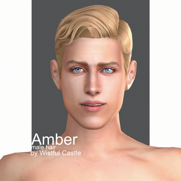 Maxis Match Amber (male hair) by simsfinds - The Sims 4 Custom Content