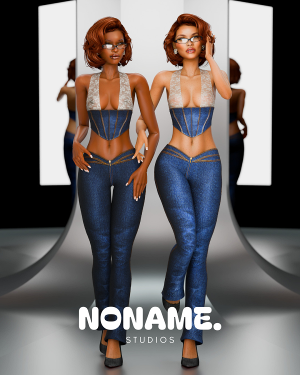 Alpha Denim Set by simsfinds - The Sims 4 Custom Content